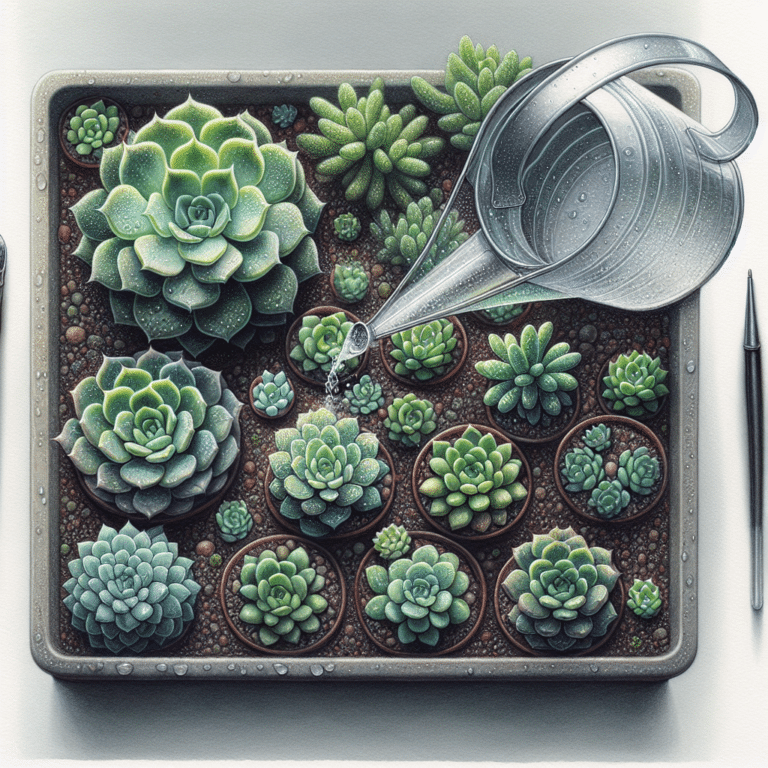 Watering Succulent Seedlings