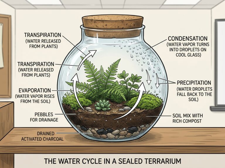closed terrarium moisture control