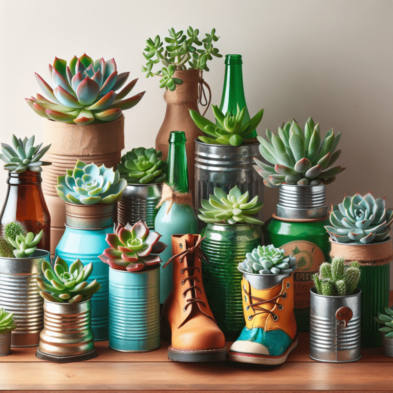 Turning Trash into Treasure: DIY Succulent Planters from Recycled Materials